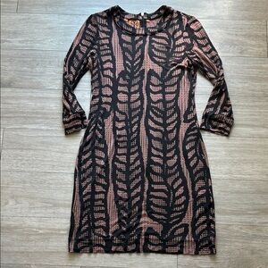 Tory Burch Cadence Black and Pink Patterned Dress